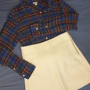 J.Crew Winter White Wool Skirt